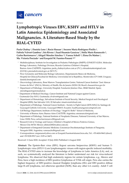 Lymphotropic Viruses EBV, KSHV and HTLV in Latin America: Epidemiology and Associated Malignancies