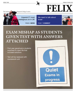 Exam Mishap As Students Given Test with Answers Attached