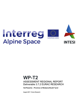 ASSESSMENT REGIONAL REPORT Deliverable 3.7.2 EURAC RESEARCH