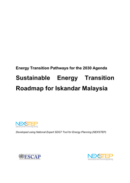 Sustainable Energy Transition Roadmap for Iskandar Malaysia