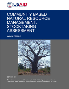 Community Based Natural Resource Management: Stocktaking Assessment