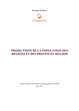 Projections De La Population Des Regions Et Des Provinces 2014-2030