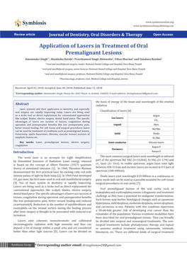 Application of Lasers in Treatment of Oral Premalignant Lesions