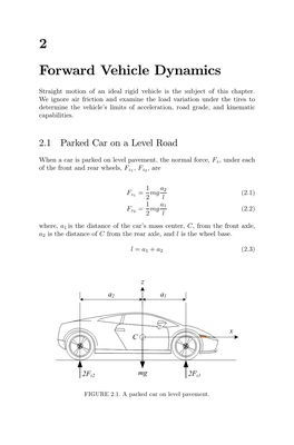 2 Forward Vehicle Dynamics