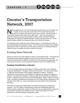 Decatur's Transportation Network, 2007