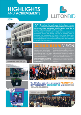 Luton BID Highlights & Achievements 2018