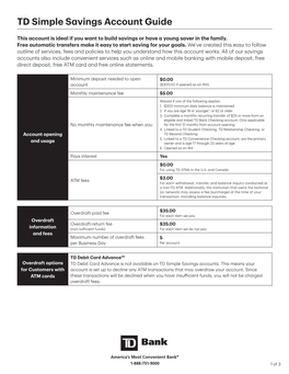 TD Simple Savings Account Guide