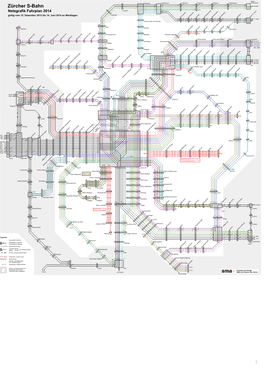 Netzgrafik Zürcher S-Bahn 2014, Ab Dezember 2013