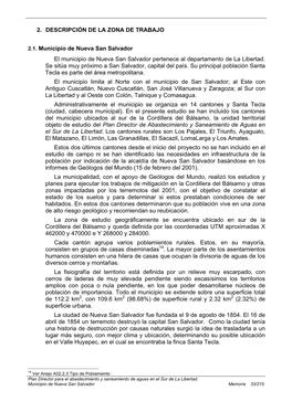 2.1. Municipio De Nueva San Salvador El Municipio De Nueva San Salvador Pertenece Al Departamento De La Libertad