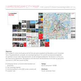 I AMSTERDAM CITY MAP Mét Overzicht Bezienswaardigheden En Ov