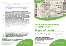 Maps of Leeds and Yorkshire  1:1250 (50” to 1 Mile)