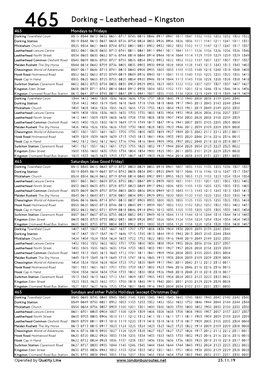 465 Dorking – Leatherhead