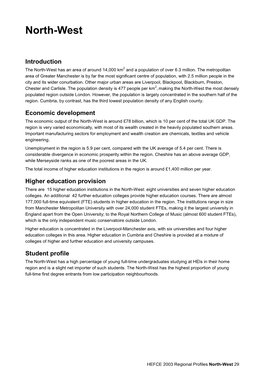 Regional Profiles North-West 29 ● Cumbria Institute of the Arts Carlisle College__▲■✚ University of Northumbria at Newcastle (Carlisle Campus)