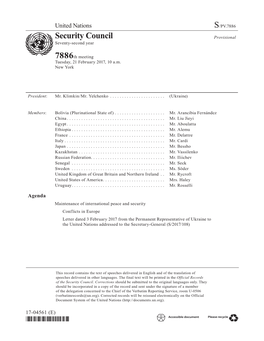 S/PV.7886 Maintenance of International Peace and Security 21/02/2017