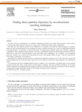 Finding Direct Partition Bijections by Two-Directional Rewriting Techniques