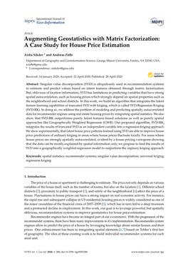 Augmenting Geostatistics with Matrix Factorization: a Case Study for House Price Estimation