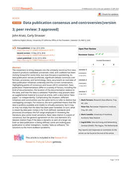 Data Publication Consensus and Controversies [Version 3; Peer Review: 3 Approved]