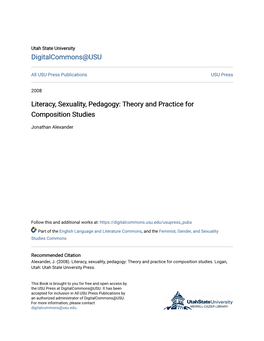 Literacy, Sexuality, Pedagogy: Theory and Practice for Composition Studies