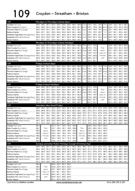 109 Croydon – Streatham – Brixton