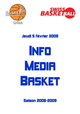 Jeudi 5 Février 2009 Saison 2008-2009
