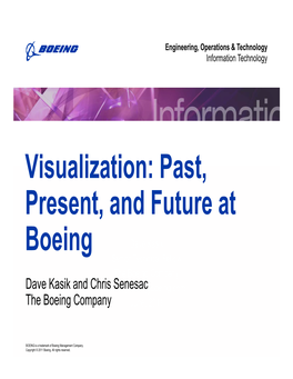 Visualization at Boeing: Past, Present, Future