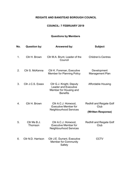 Reigate and Banstead Borough Council Council: 7