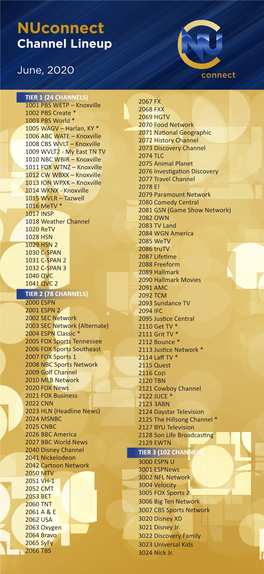 Nuconnect Channel Lineup