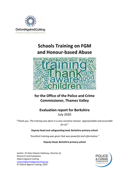 OAC Schools Evaluation Report 2020 Berkshire