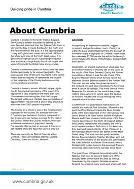 About Cumbria Text and Graphics