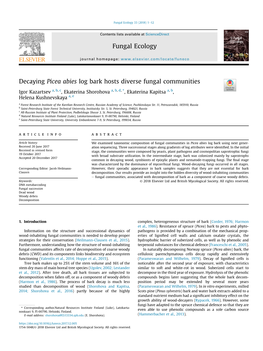 Fungal Ecology 33 (2018) 1E12