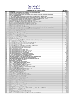 Prices Realized from June 10, 2005 Live Auction 1