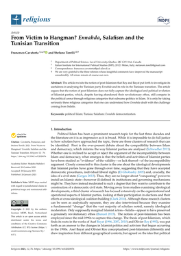 Ennahda, Salafism and the Tunisian Transition