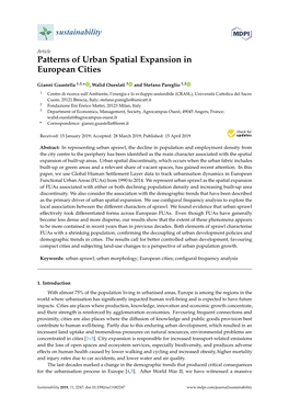 Patterns of Urban Spatial Expansion in European Cities