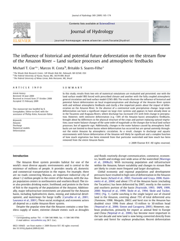 The Influence of Historical and Potential Future Deforestation on The