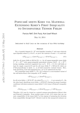 Extending Korn's First Inequality to Incompatible Tensor Fields