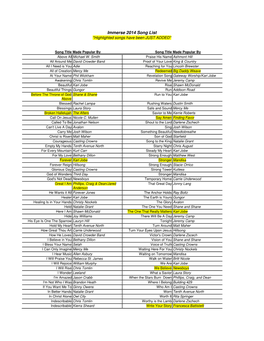 Immerse Song List.Xlsx