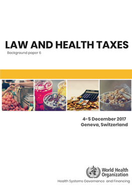 LAW and HEALTH TAXES David Clarke | Benn Mcgrady