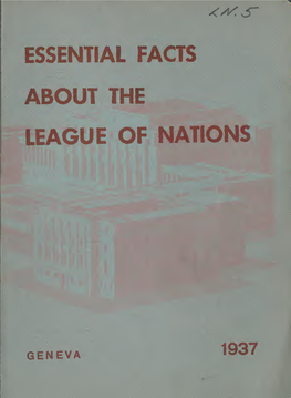 Essential Facts About the League of Nations