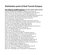 Distribution Point of Sold Tourist Octopus