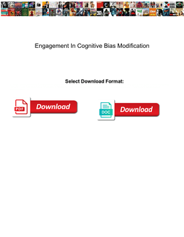 Engagement in Cognitive Bias Modification