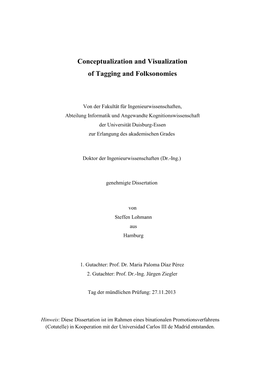 Conceptualization and Visualization of Tagging and Folksonomies