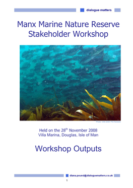 Manx Marine Nature Reserve Stakeholder Workshop