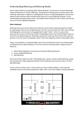 Understanding Metering and Metering Modes