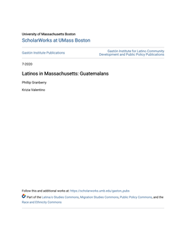 Latinos in Massachusetts: Guatemalans