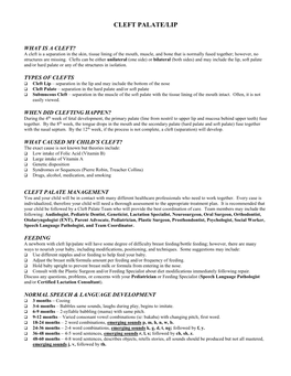 Cleft Palate/Lip