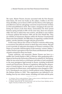 2. Maxim Vinaver and the First Russian State Duma ————————————