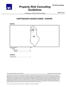 Earthquake Hazard Zones - Europe