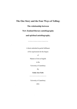 The One Story and the Four Ways of Telling