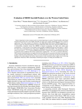 Downloaded 09/25/21 08:21 AM UTC 1708 JOURNAL of HYDROMETEOROLOGY VOLUME 18