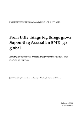 Supporting Australian Smes Go Global